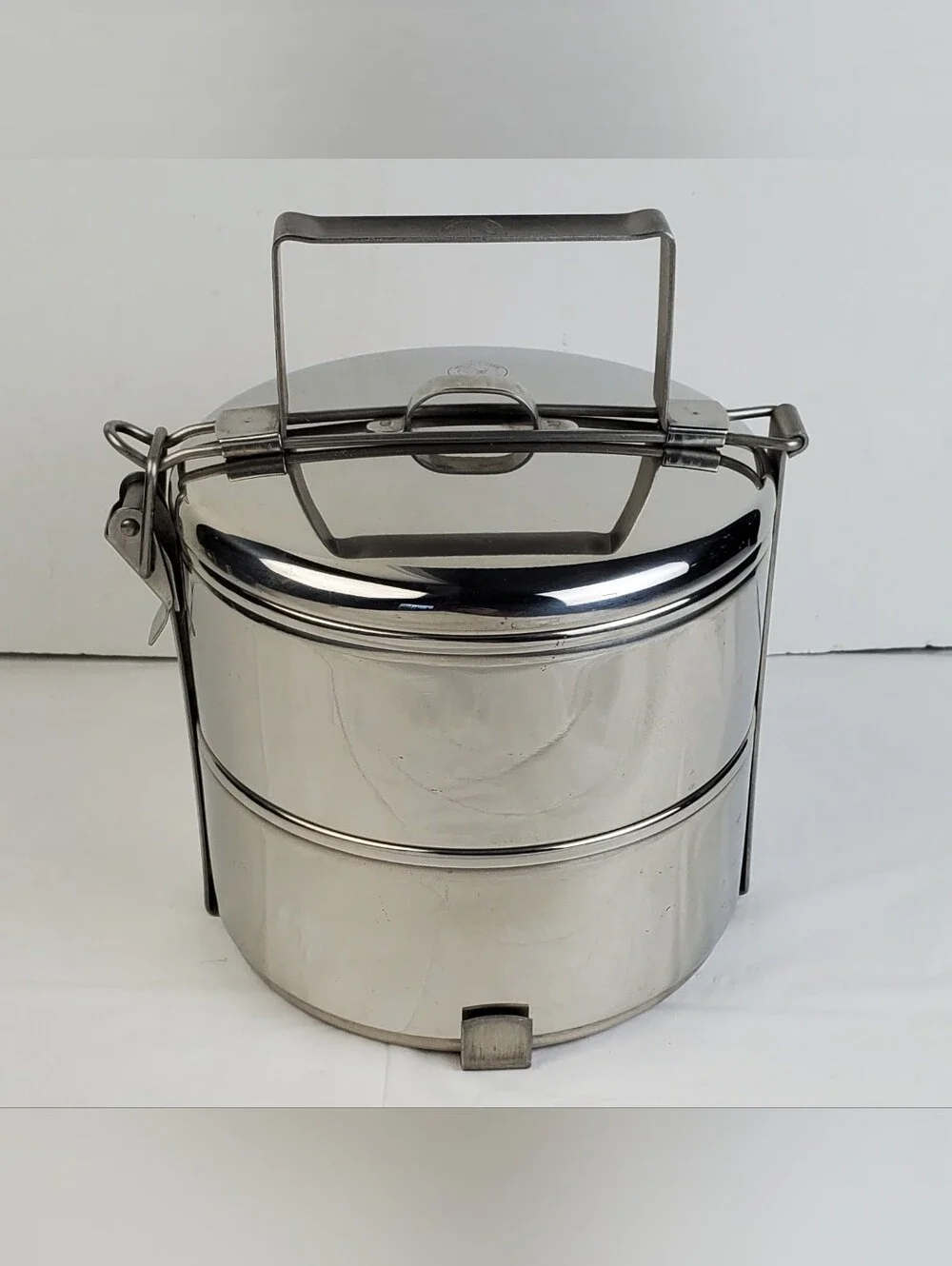 Zebra Thailand Stainless Steel 2 Level Tiered Food Carrier Lunch Box Tiffin EUC